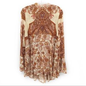 Free People Boho Blouse Dress Ruffle Tunic Floral